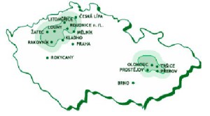 Map hop plantations CZ